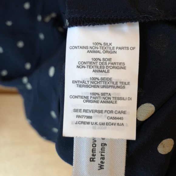J.CREW silk polka dot popover blouse XS | 0 - Picture 4 of 4